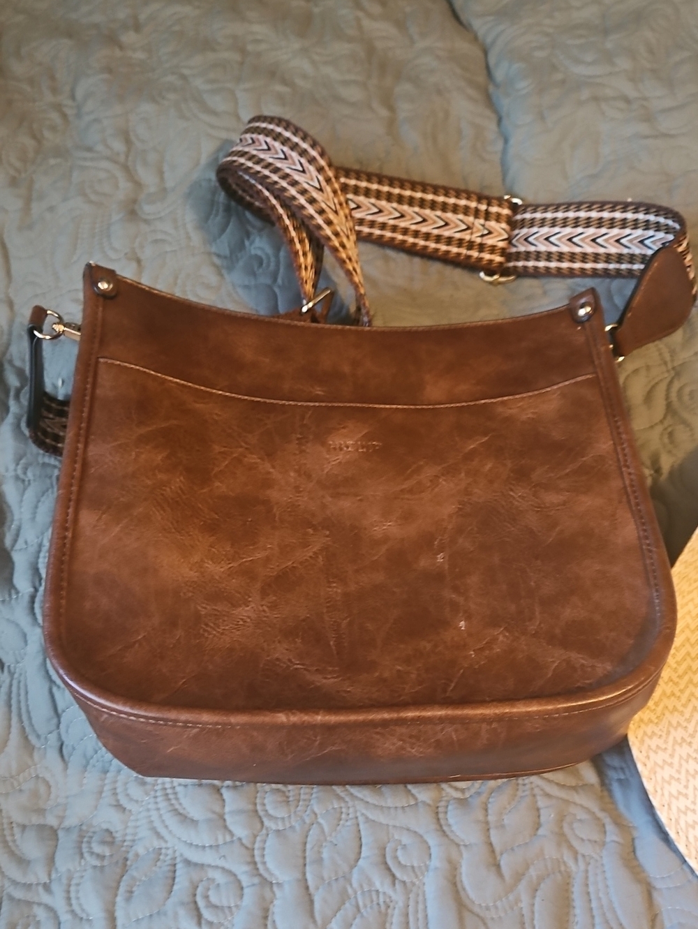 Classic Brown Leather Shoulder Bag